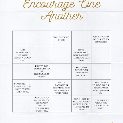 6 Encourage one another